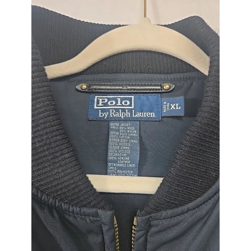 Vintage Polo Ralph Lauren Quilted Vest Jacket Size XL Pockets Navy Blue Full Zip